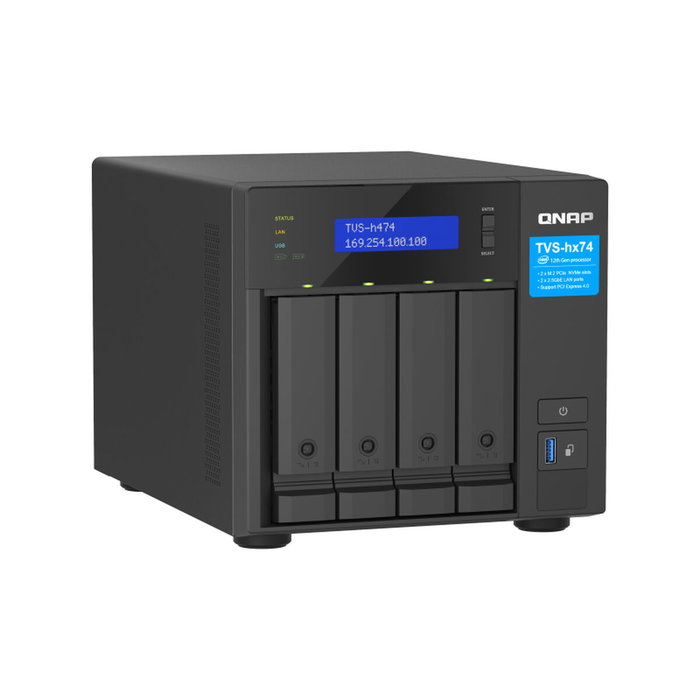 QNAP TVS-H474-PT-8G NAS de torre con Intel Pentium Gold y 8 GB DDR4