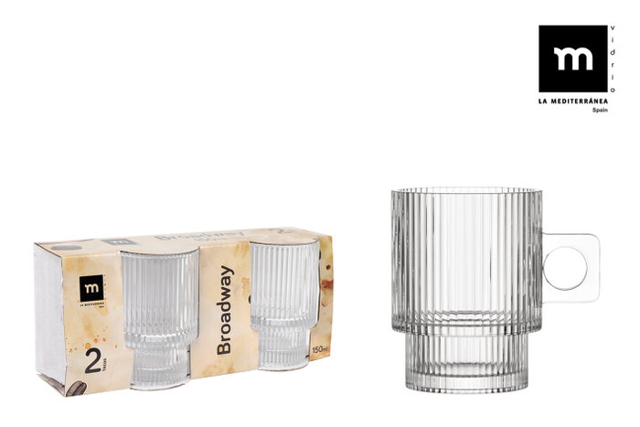 La Mediterranea Set de 2 Tazas Cortado Broadway 150 ml (36 Cajas) inevitablemente un paquete de 36 unidades La Mediterranea Set de 2 Tazas Cortado Broadway 150 ml (36 Cajas) inevitablemente un paquete de 36 unidades