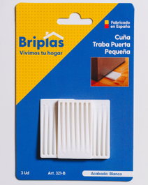 BRIPLAS Traba Cuña Puerta/Muebles Pequeño 3 Unidades Blanco