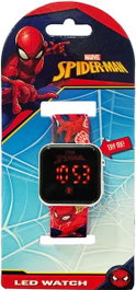Kids Euroswan Reloj Digital LED Spiderman para Niños de 3 Años en Adelante, 3.5 cm, Pilas Incluidas LR41, Material Plástico, Idioma Español