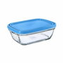 Duralex Fiambrera Rectangular Freshbox Tapa Azul 1.1L (6 Unidades)
