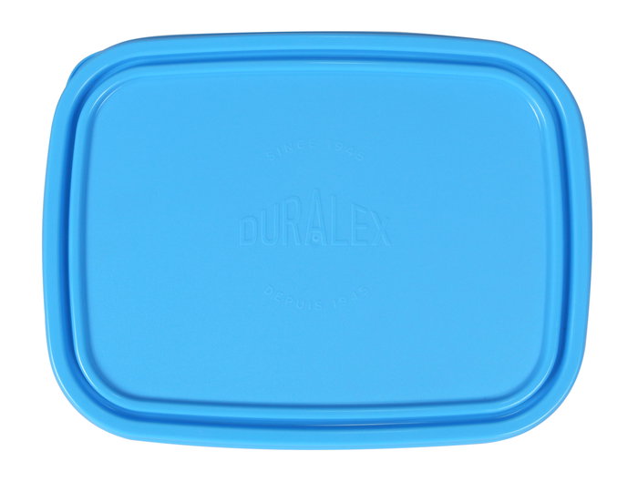 Duralex Fiambrera Rectangular 1.1L Tapa Azul Freshbox 19 x 14 x 7 cm (6 Unidades)