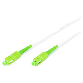 Digitus Cable de Fibra Óptica Monomodo Simplex SC/APC a SC/APC 5m Verde Blanco LWL Patchkabel SCA -> SCA 5.00m Singlemode Simplex
