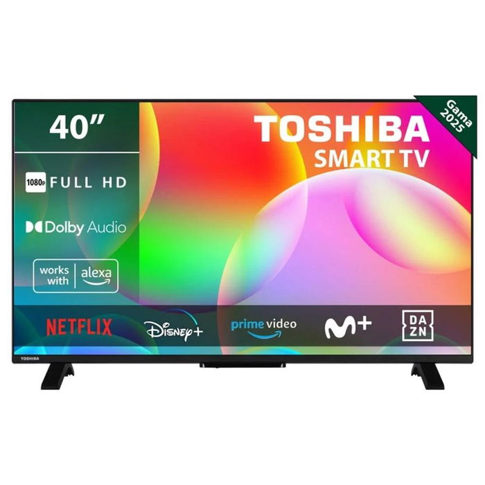 Toshiba 40LV2563DG - Televisor 40 Pulgadas Full HD Smart TV, Sistema VIDAA con HDR10 y Dolby Audio, Netflix, Prime Video, YouTube, Compatible con Alexa, Montaje VESA 100x100 Toshiba 40LV2563DG - Televisor 40 Pulgadas Full HD Smart TV, Sistema VIDAA con HDR10 y Dolby Audio, Netflix, Prime Video, YouTube, Compatible con Alexa, Montaje VESA 100x100