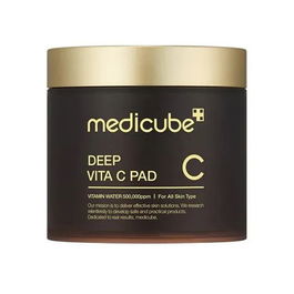 MEDICUBE Almohadillas Exfoliantes Deep Vita-C para Todo Tipo de Pieles, Tarro 150 gr