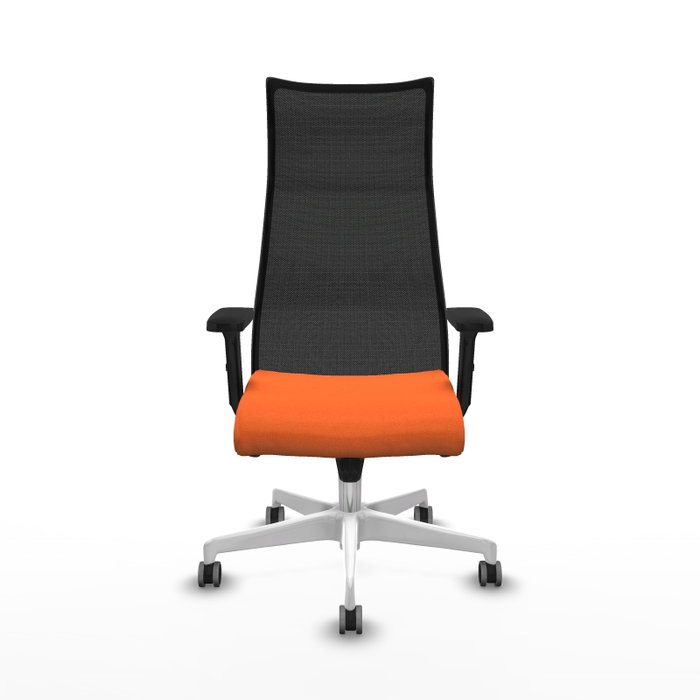 PIQUERAS Y CRESPO Sillón Albacete con Mecanismo Sincro, Tela Naranja y Malla Negra PIQUERAS Y CRESPO Sillón Albacete con Mecanismo Sincro, Tela Naranja y Malla Negra