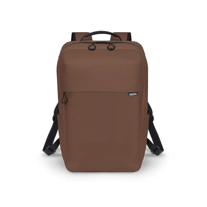 Dicota D32124-RPET Mochila Informal con Compartimento para Portátil 13-16" (16L), Marrón, Poliéster Resistente al Agua