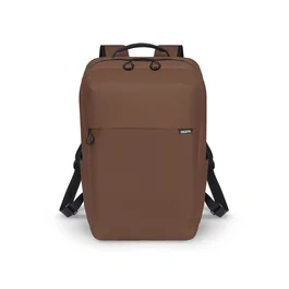 Dicota D32124-RPET Mochila Informal con Compartimento para Portátil 13-16" (16L), Marrón, Poliéster Resistente al Agua