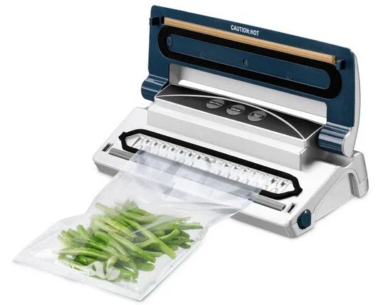 Princess 492967 Envasadora al Vacío Selladora Automática, 110W, Incluye 10 Bolsas Reutilizables para Conservar Alimentos 5 Veces Más, Plata