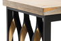 DKD Home Decor Mesita Auxiliar Loft Natural Negro 34 x 65 x 64 cm Set de 2