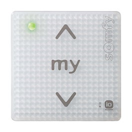 Somfy 1811093 Mando de Pared Inalámbrico RF 1 Canal, Frecuencia 433.42 MHz, Color Blanco, Tipo Funkwandsender 1 IN io