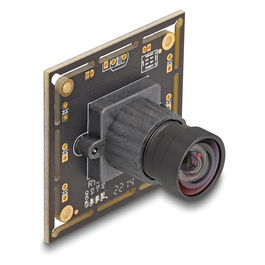 DeLOCK Cámara Web USB 2.0, 2.1 Megapíxeles Full HD 1080p, Sensor CMOS, Enfoque Fijo 84°, V6, Compatible con Windows 10/11