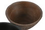 DKD Home Decor Bol Sai art 24b Colonial Negro Marron Mango 15 x 15 x 8 cm (3 Unidades)