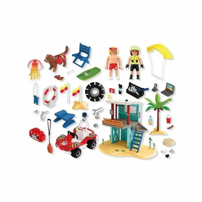 PLAYMOBIL Torre de vigilancia con coche de playa 71903