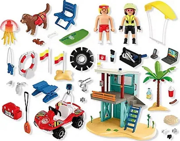 PLAYMOBIL Torre de vigilancia con coche de playa 71903
