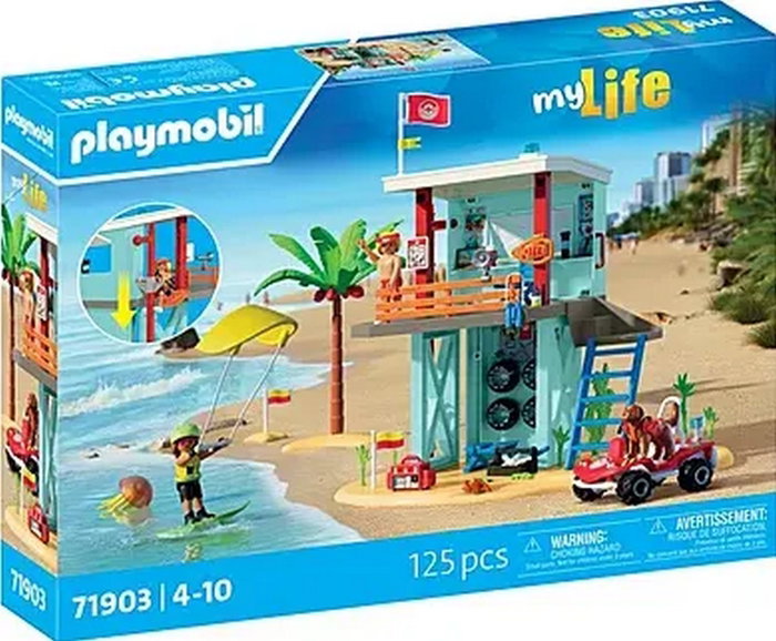 PLAYMOBIL Torre de vigilancia con coche de playa 71903