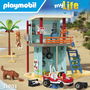 Playmobil Torre De Vigilancia Con Coche De Playa 71903 Set De Rescate En La Playa Para Niños +4 Años