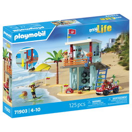 PLAYMOBIL 71903 Torre de Vigilancia y Rescate con Coche de Playa Buggy, Set de Juego de Acción con Figuras y Accesorios
