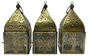 Farola Árabe DKD Home Decor Dorado Latón y Cristal 7 x 17 x 7 cm (6 Unidades)