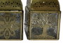 Farola Árabe DKD Home Decor Dorado Latón y Cristal 7 x 17 x 7 cm (6 Unidades)