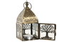 Farola Árabe DKD Home Decor Dorado Latón y Cristal 7 x 17 x 7 cm (6 Unidades)