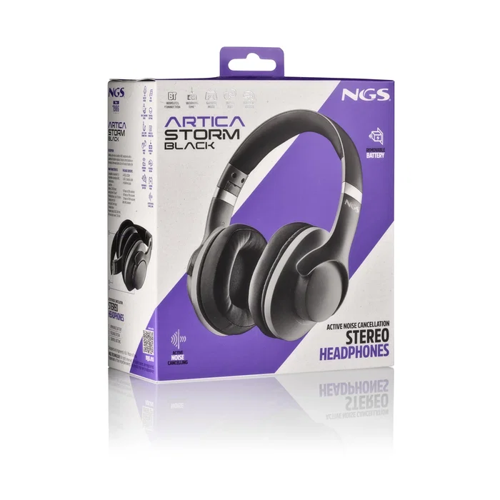 NGS Artica Storm Black Auriculares Inalámbricos Over-Ear Negros NGS Artica Storm Black Auriculares Inalámbricos Over-Ear Negros