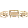 DKD Home Decor Set de Sofá de 4 Piezas en Bambú y Ratán Natural