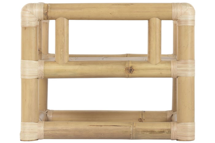 DKD Home Decor Sofá Tropical 70x60x135 cm Set 4 Bambú Ratán Natural