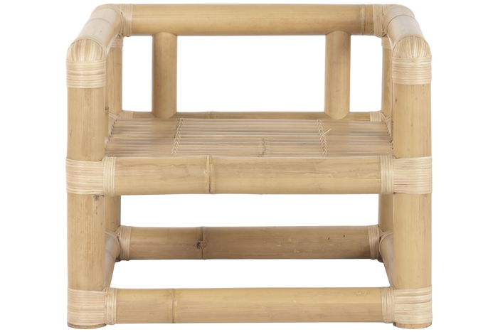 DKD Home Decor Sofá Tropical 70x60x135 cm Set 4 Bambú Ratán Natural