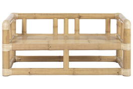 DKD Home Decor Sofá Tropical 70x60x135 cm Set 4 Bambú Ratán Natural