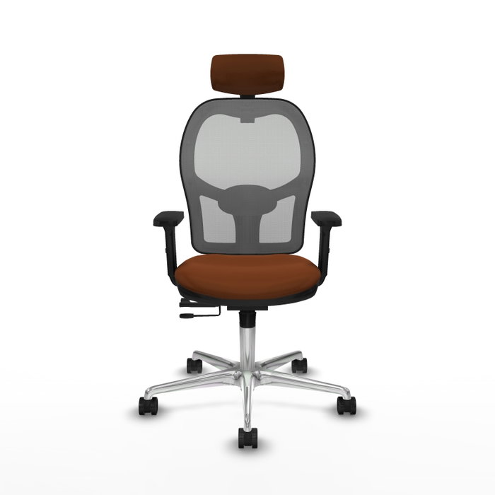 PIQUERAS Y CRESPO Silla de oficina Jorquera con mecanismo Sincro/Traslack Marrón y Gris PIQUERAS Y CRESPO Silla de oficina Jorquera con mecanismo Sincro/Traslack Marrón y Gris