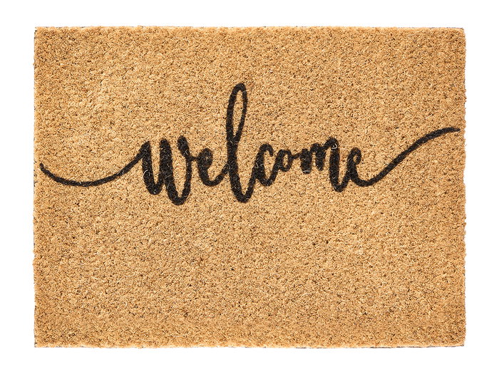 Giftdecor Felpudo Welcome Fibra de Coco Marrón y Negro 30x40 cm (Set de 10) Giftdecor Felpudo Welcome Fibra de Coco Marrón y Negro 30x40 cm (Set de 10)