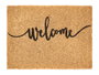 Giftdecor Felpudo Welcome Fibra de Coco Marrón y Negro 30x40 cm (Set de 10)