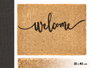 Giftdecor Felpudo Welcome Fibra de Coco Marrón y Negro 30x40 cm (Set de 10)