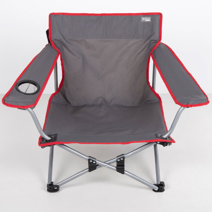 Aktive Silla baja plegable camping gris