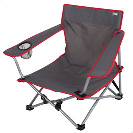 Aktive Silla baja plegable camping gris