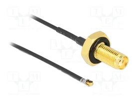 DeLOCK Cable de antena coaxial SMA hembra a MHF 4L LK 1.37, 35 cm