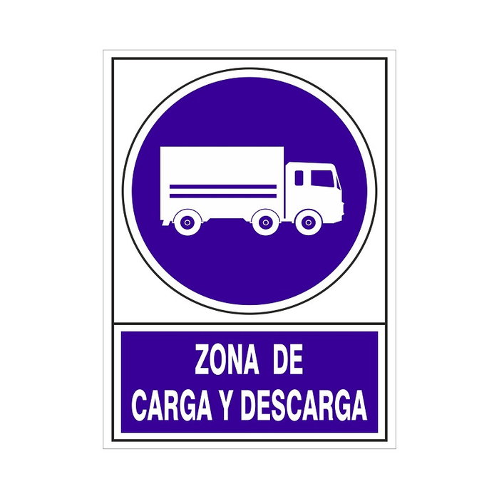 DUVER Señal 680 Plas.295X210 Zona Carga/Desc. Zona De Carga Y Descarga
