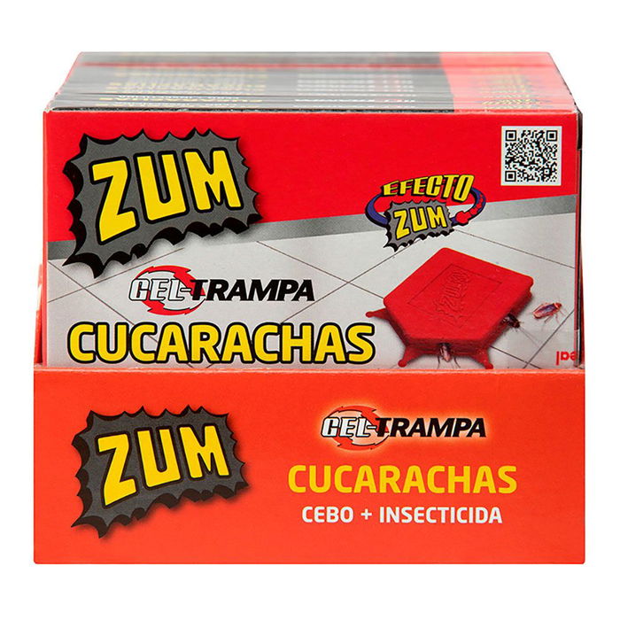 Zum Trampa con Cebo e Insecticida para Cucarachas, Elimina Cucarachas, Trampa Adhesiva, Interior / Exterior
