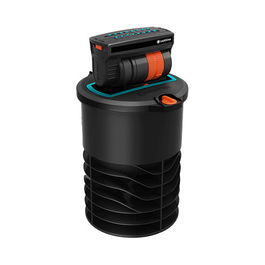 Gardena Versenk-Viereckregner OS 140 Aspersor Emergente para Césped, Área de Riego hasta 140 m², Negro