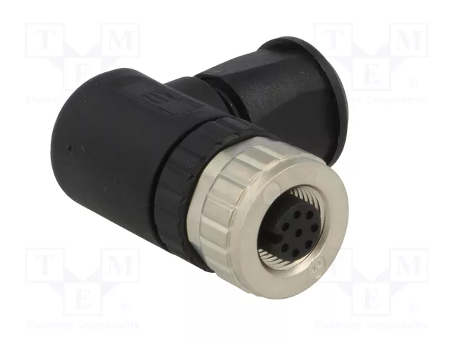 HARTING Conector M12 Hembra 8 Pines Angular 90°