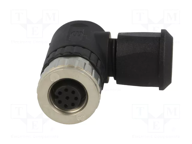 HARTING Conector M12 Hembra 8 Pines Angular 90°