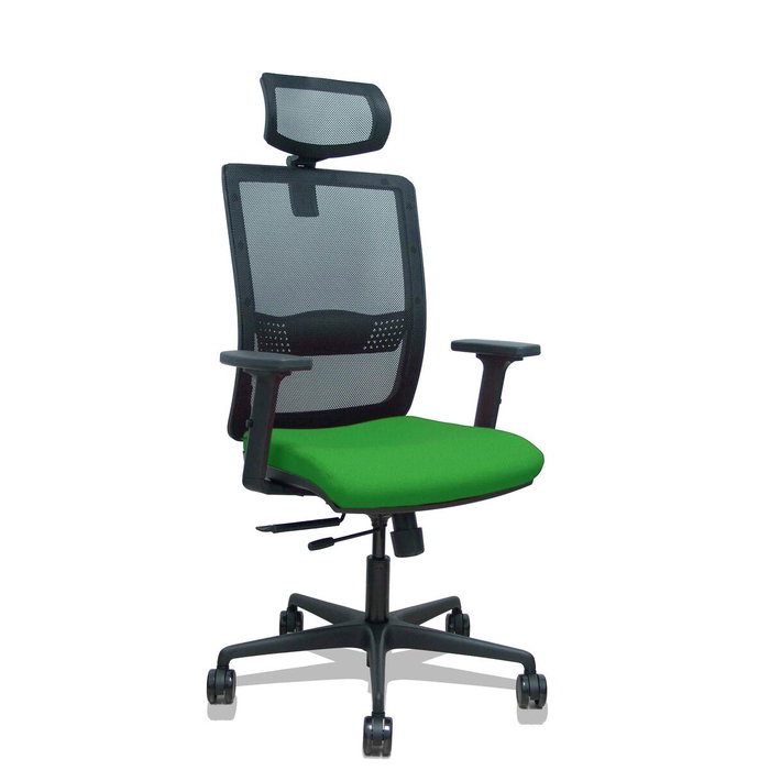 PIQUERAS Y CRESPO Silla Haches con Mecanismo Sincro/Traslack, Asiento Verde y Respaldo Malla Negro PIQUERAS Y CRESPO Silla Haches con Mecanismo Sincro/Traslack, Asiento Verde y Respaldo Malla Negro