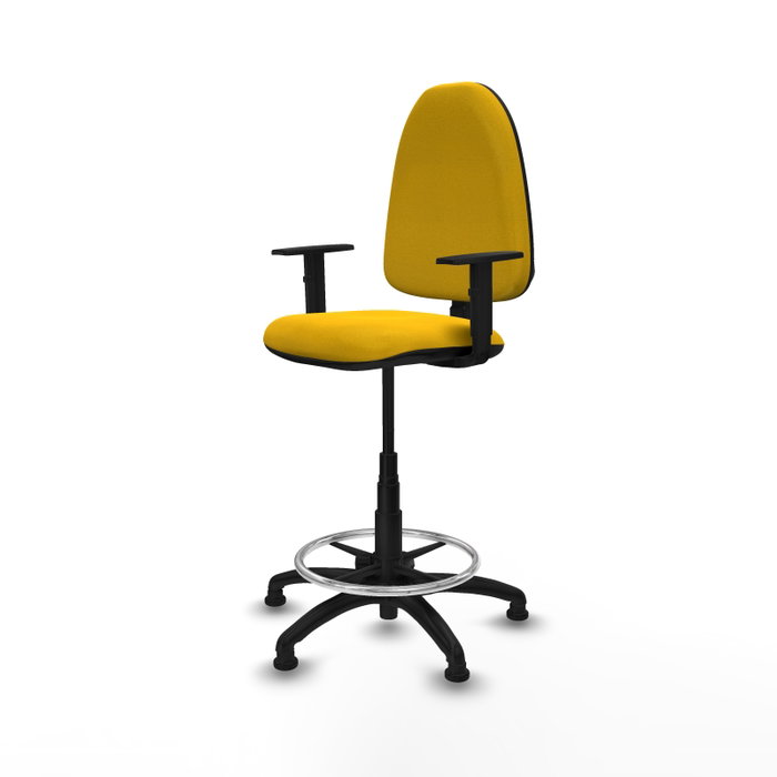 PIQUERAS Y CRESPO Taburete Aýna Amarillo con Mecanismo de Contacto Permanente PIQUERAS Y CRESPO Taburete Aýna Amarillo con Mecanismo de Contacto Permanente