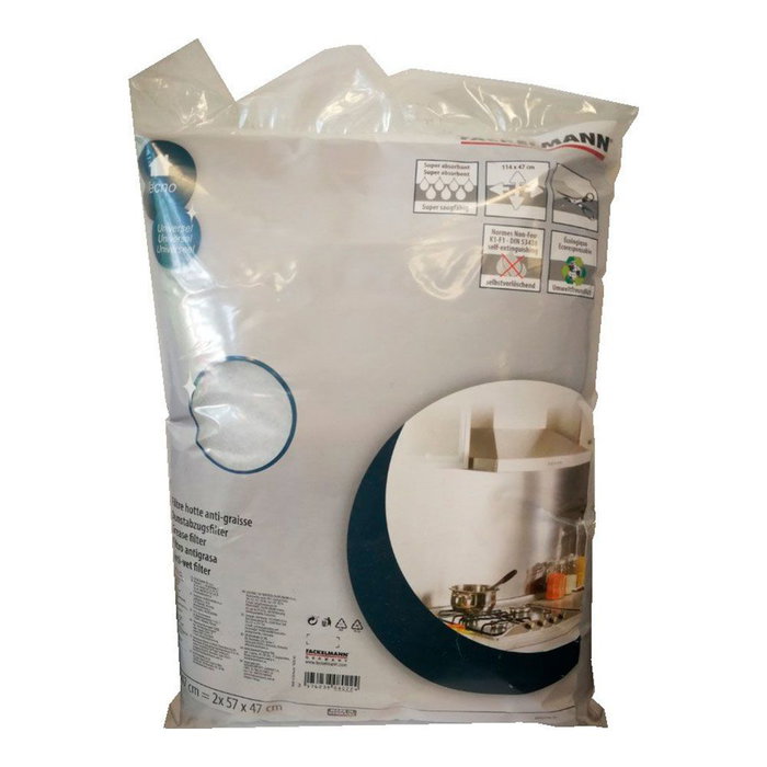 Fackelmann Profesional Filtro Antigrasa Universal 114 x 47 cm Ecológico Transpirable Lavable Fibra Poliéster Blanco Fackelmann Profesional Filtro Antigrasa Universal 114 x 47 cm Ecológico Transpirable Lavable Fibra Poliéster Blanco