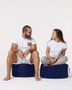 Atelier Del Sofa Puf de Jardín Redondo Azul Oscuro 55x30 cm, Resistente al Agua