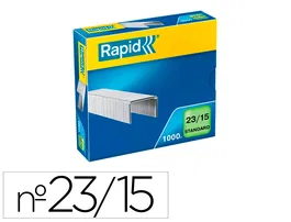 Rapid Grapas 23/15 mm Galvanizada Caja 1000 Unidades
