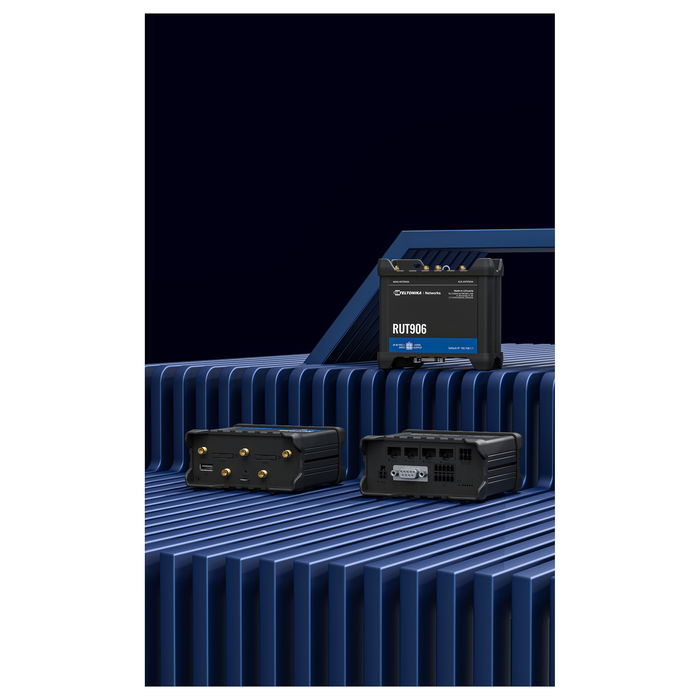 Teltonika RUT906 Router Dual SIM LTE Wifi Industrial Negro Aluminio Carril DIN Teltonika RUT906 Router Dual SIM LTE Wifi Industrial Negro Aluminio Carril DIN