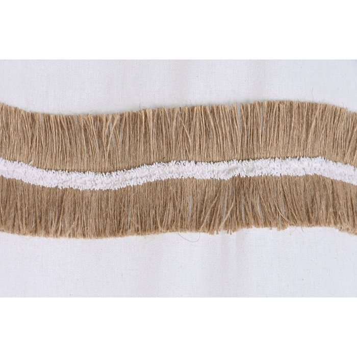 DKD Home Decor Cortina de Algodón y Yute 140x260 cm con Anillas Blanco/Natural
