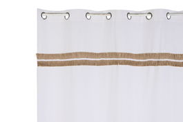 DKD Home Decor Nature23 Cortina Algodón Yute Poliéster Blanco Natural 260 x 260 x 140 cm